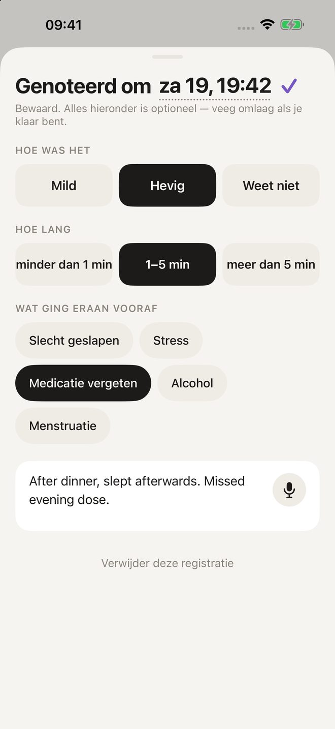 Het registratieblad: hoe het was, hoe lang, wat eraan voorafging, een notitie